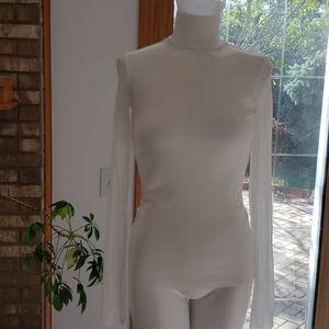 Free People Double Layer Mesh Turtleneck